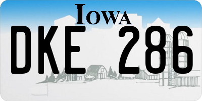 IA license plate DKE286