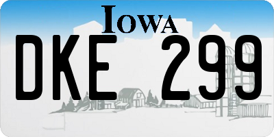 IA license plate DKE299