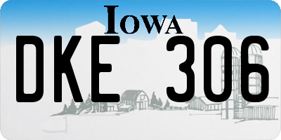 IA license plate DKE306