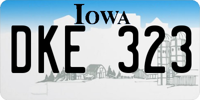 IA license plate DKE323