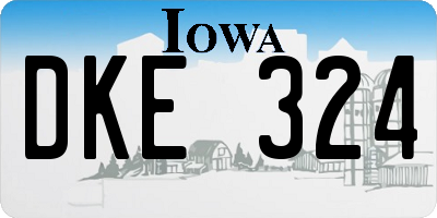 IA license plate DKE324