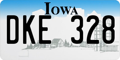 IA license plate DKE328