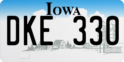 IA license plate DKE330
