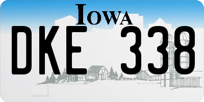 IA license plate DKE338