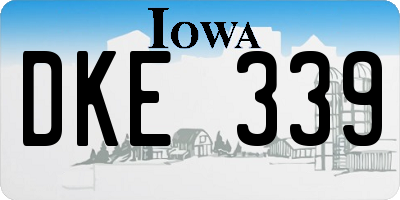 IA license plate DKE339