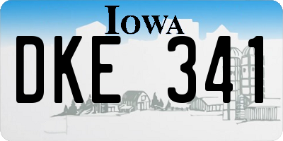 IA license plate DKE341