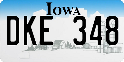 IA license plate DKE348