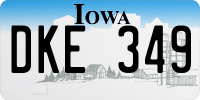 IA license plate DKE349
