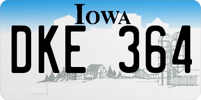 IA license plate DKE364