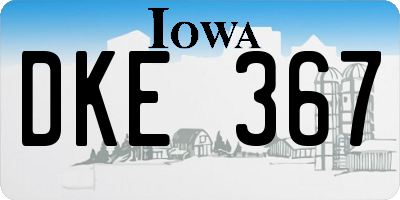 IA license plate DKE367