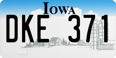 IA license plate DKE371