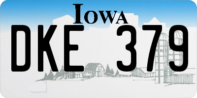 IA license plate DKE379