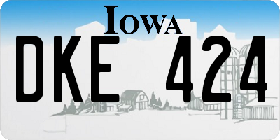 IA license plate DKE424