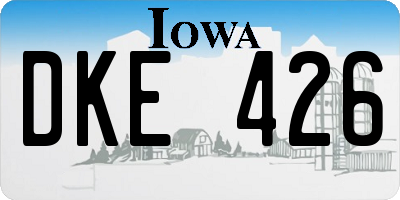IA license plate DKE426