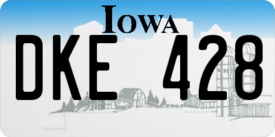 IA license plate DKE428