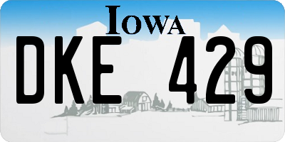 IA license plate DKE429