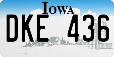 IA license plate DKE436
