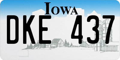IA license plate DKE437