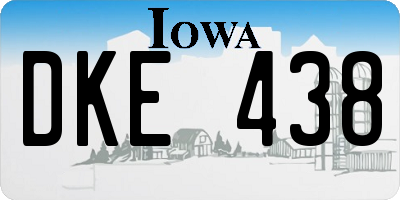 IA license plate DKE438