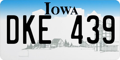IA license plate DKE439
