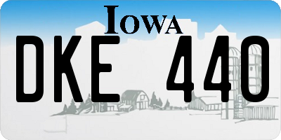 IA license plate DKE440