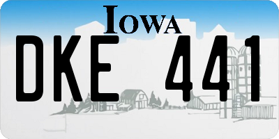 IA license plate DKE441