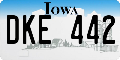 IA license plate DKE442