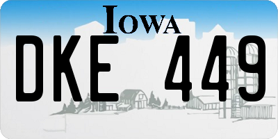 IA license plate DKE449