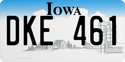 IA license plate DKE461