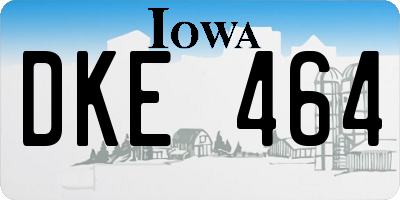IA license plate DKE464