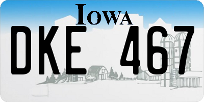 IA license plate DKE467
