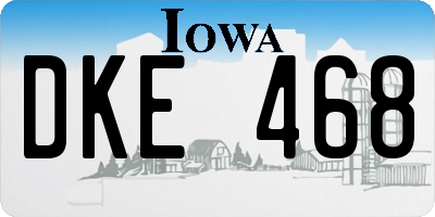 IA license plate DKE468