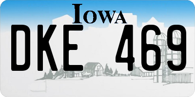 IA license plate DKE469
