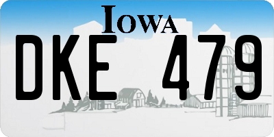 IA license plate DKE479