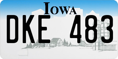 IA license plate DKE483