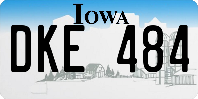 IA license plate DKE484