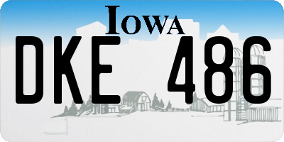 IA license plate DKE486