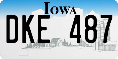 IA license plate DKE487
