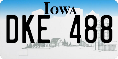 IA license plate DKE488