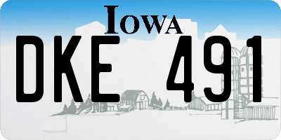 IA license plate DKE491