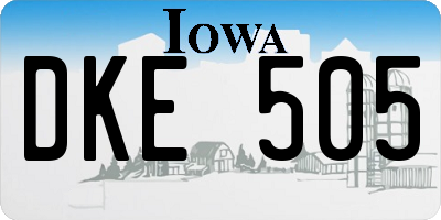 IA license plate DKE505