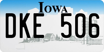 IA license plate DKE506