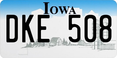 IA license plate DKE508