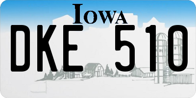 IA license plate DKE510