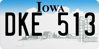 IA license plate DKE513