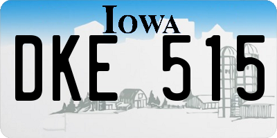 IA license plate DKE515