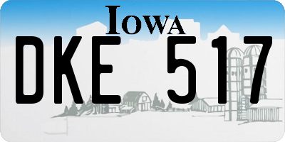 IA license plate DKE517