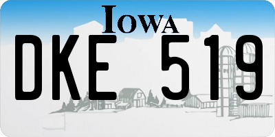 IA license plate DKE519