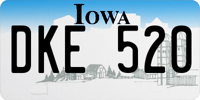 IA license plate DKE520