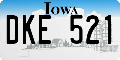 IA license plate DKE521